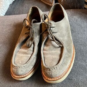 PRADA 11 tan suede leather men’s shoe